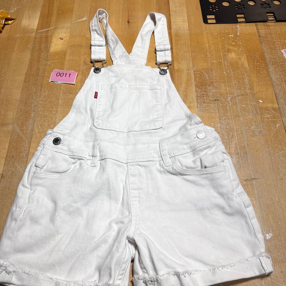 Levi-s Women's White Dungarees-overalls